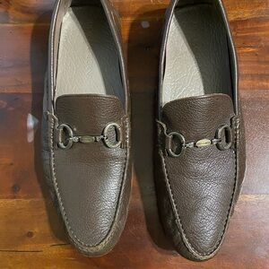Dolce & Gabbana Brown Leather Slip-On Loafers